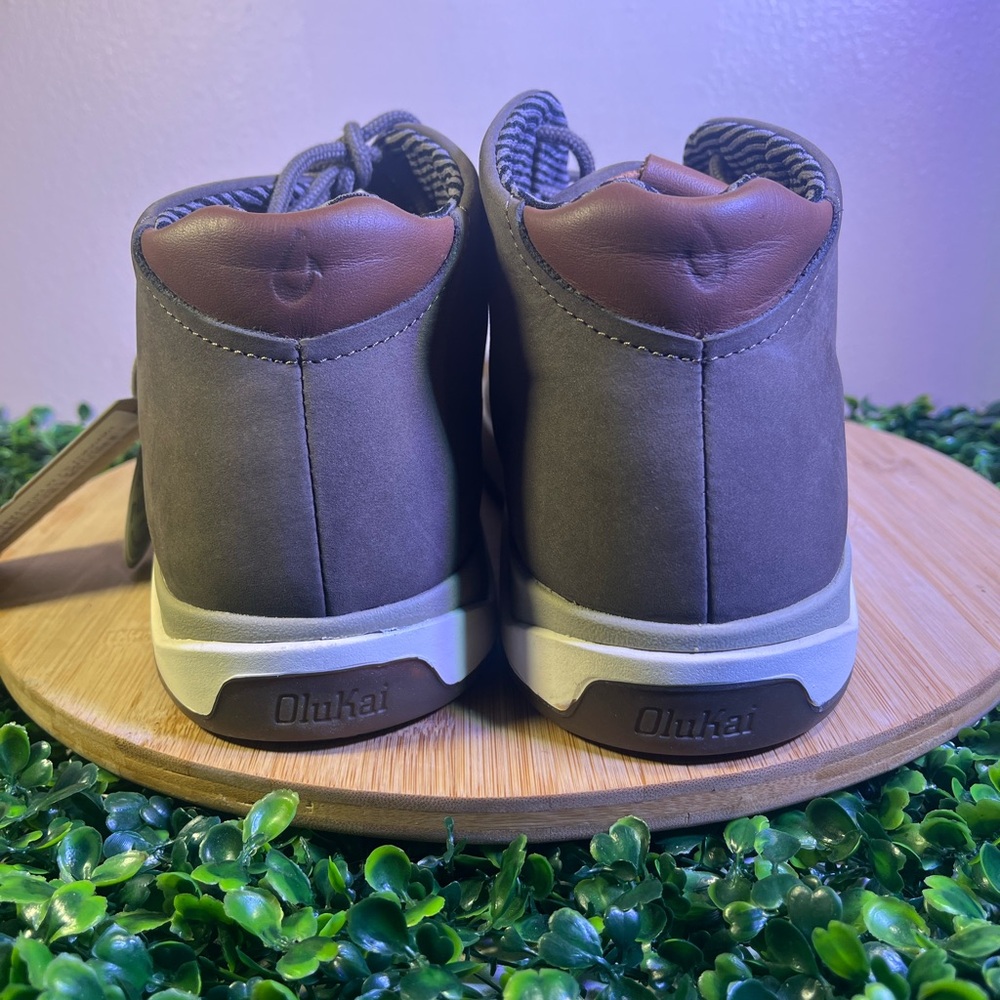 🔥 NEW OLUKAI PAPAKU ILLI CHUKKA BOOT MUSTANG NUBUCK LEATHER WATERPROOF MEN SZ 12 - Picture 4 of 10
